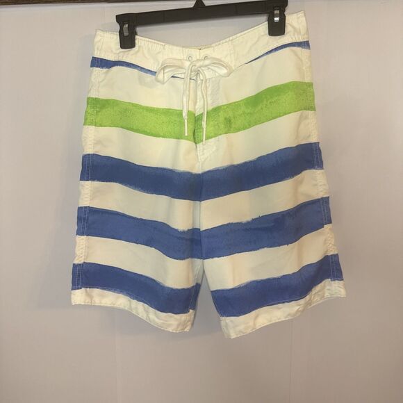 Abercrombie & Fitch Swim Shorts Mens Medium 33 Blue‎ Water Boat Surf Board Y2K - Picture 2 of 8